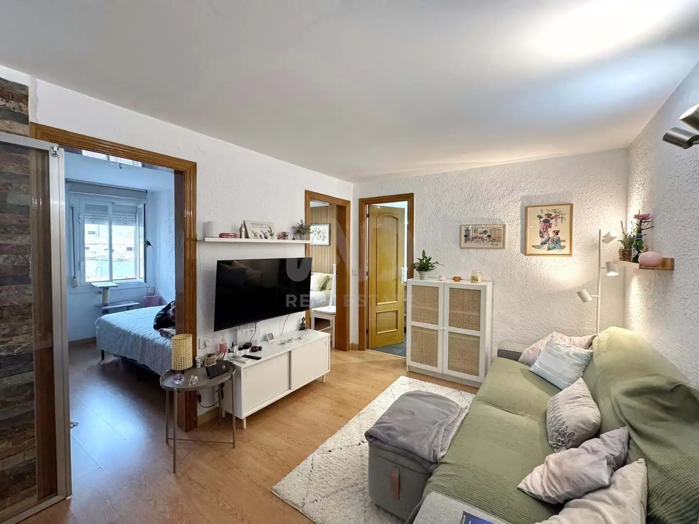 Sala d'estar de Pis en venda en Badalona amb Aire condicionat i Calefacció