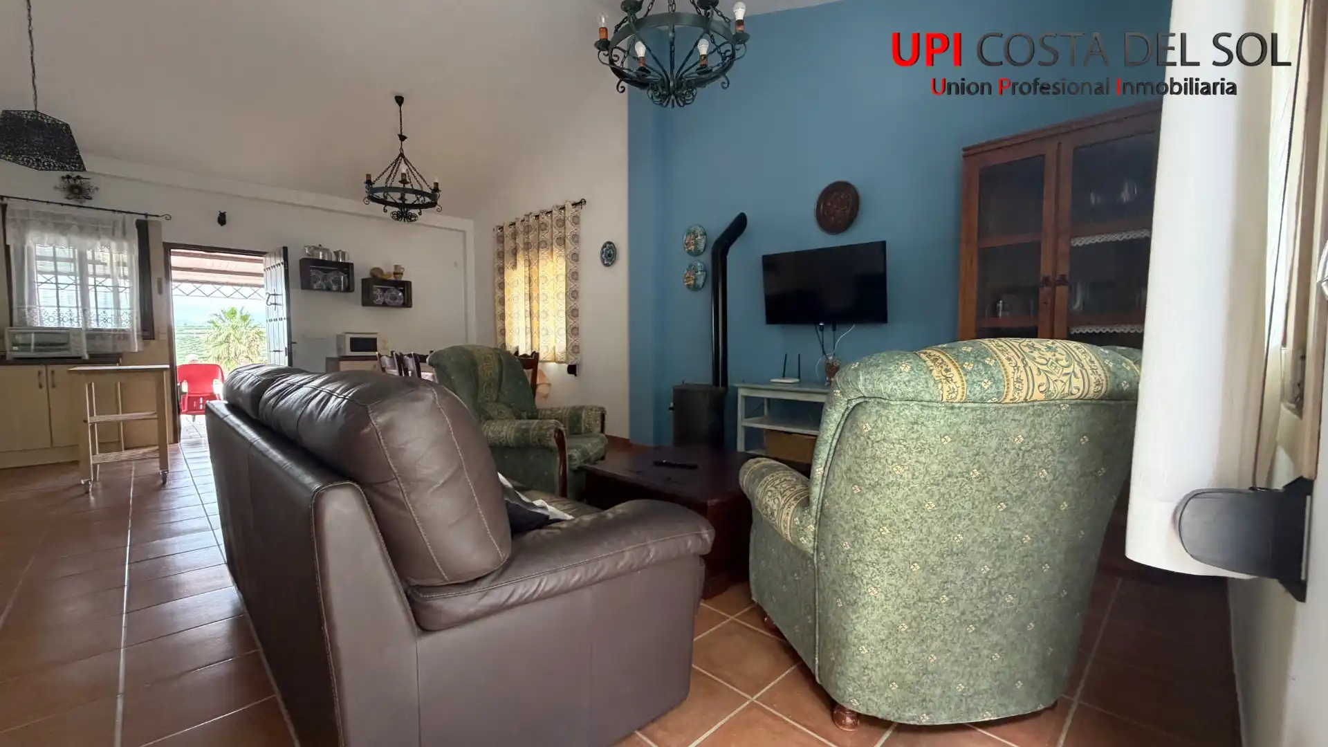 Sala de estar de Finca rústica en venta en Cártama con Aire acondicionado, Jardín privado y Terraza