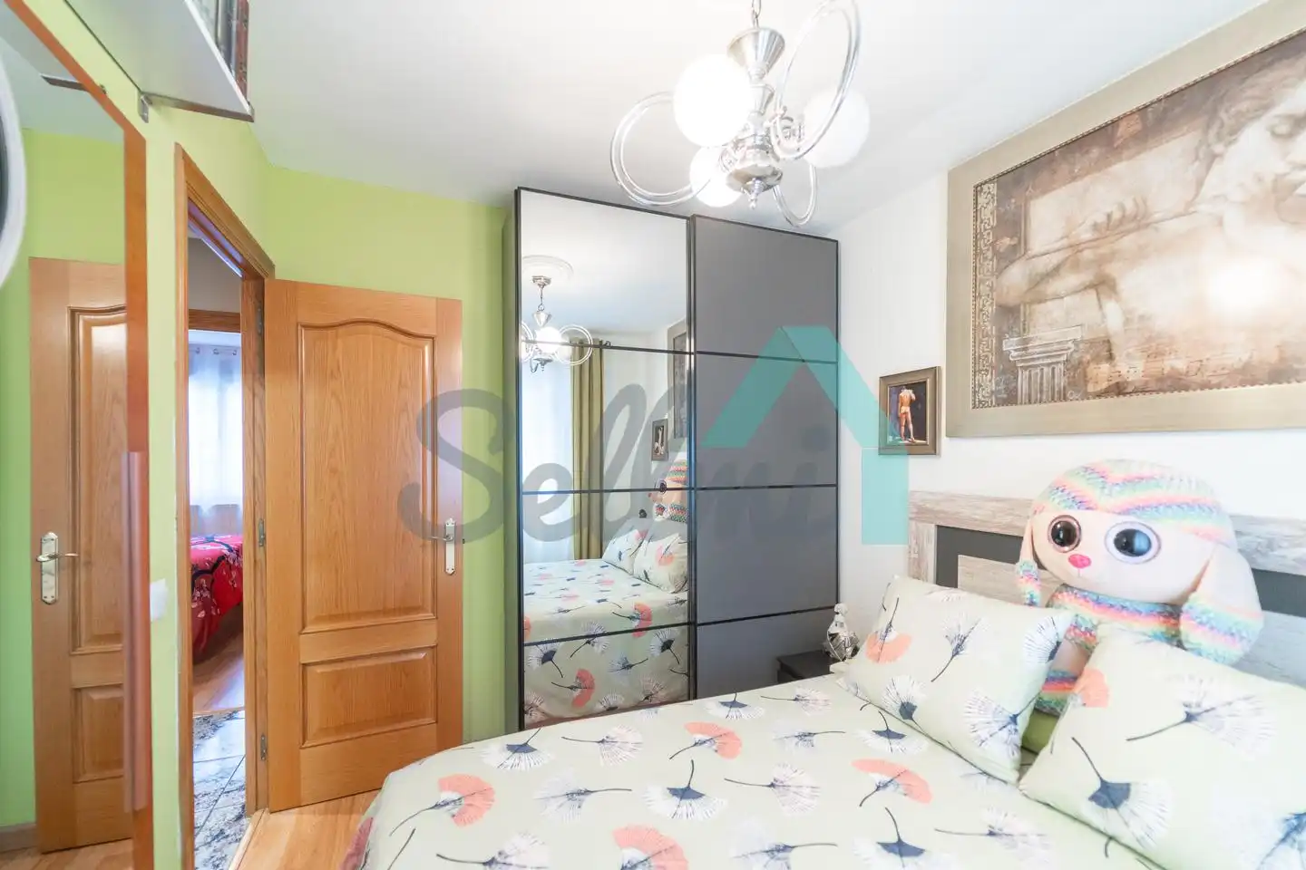 Schlafzimmer von Wohnung zum Verkauf in Mieres (Asturias) mit Heizung, Abstellraum und Möbliert
