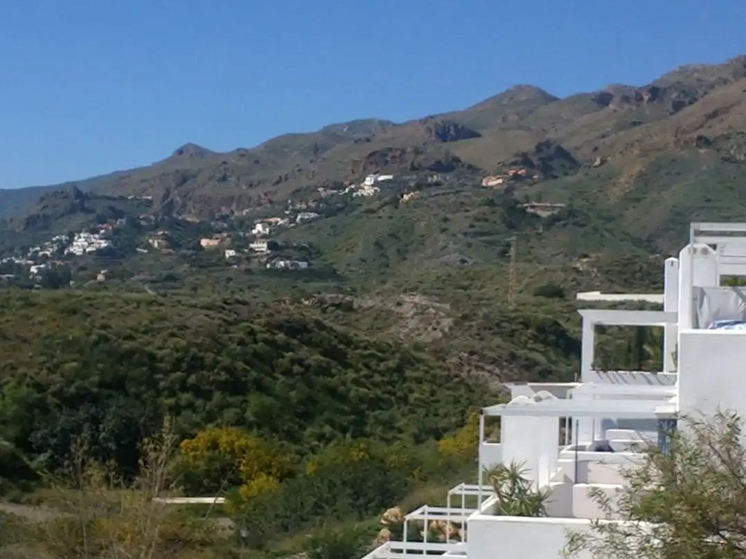 Vista exterior de Apartament de lloguer en Mojácar amb Aire condicionat, Jardí privat i Terrassa