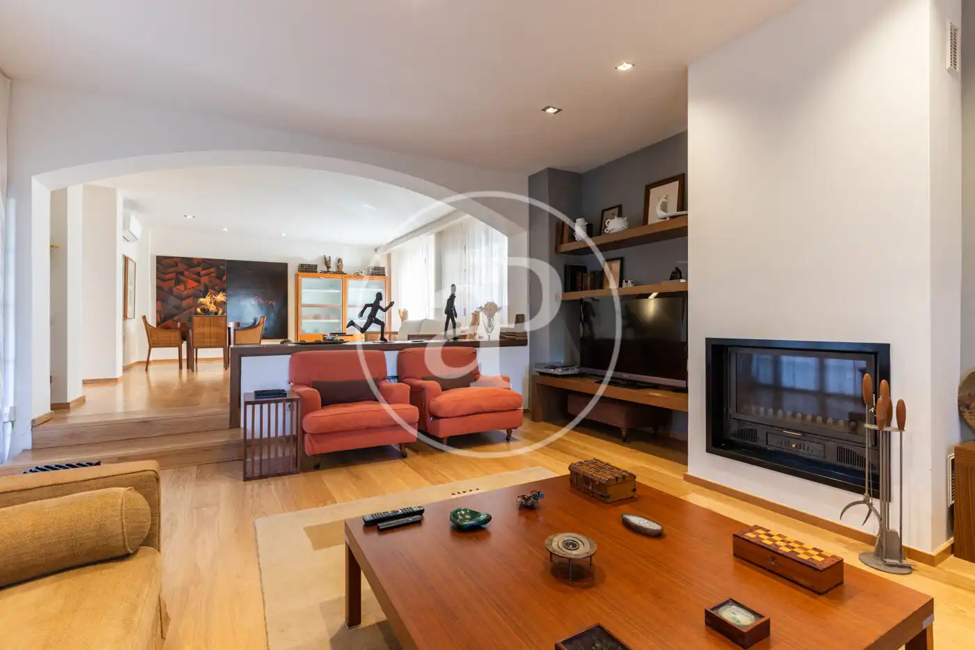 Sala d'estar de Casa o xalet en venda en Chiva amb Aire condicionat, Calefacció i Jardí privat