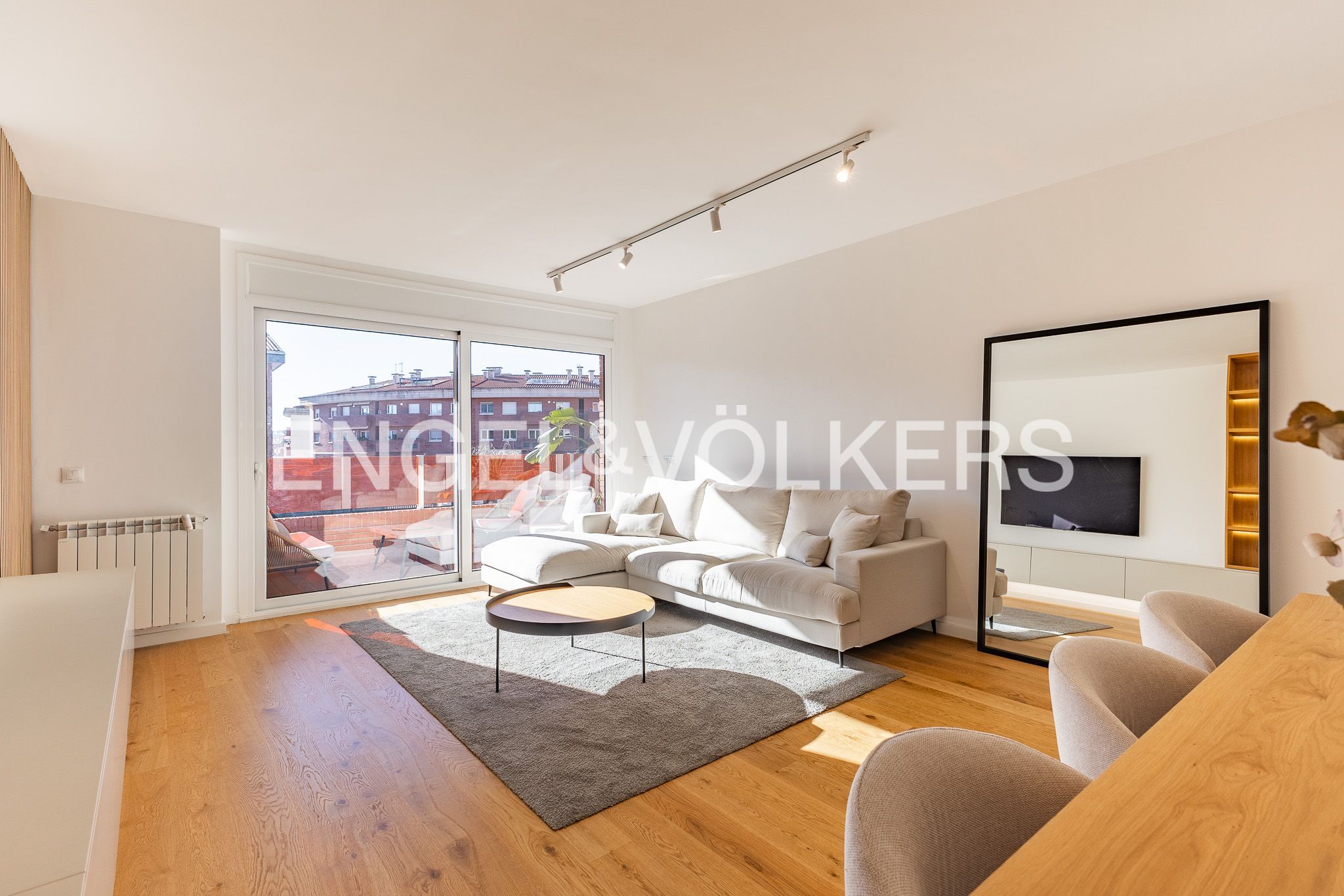 Living room of Apartment for sale in Sant Quirze del Vallès  with Heating, Private garden and Parquet flooring