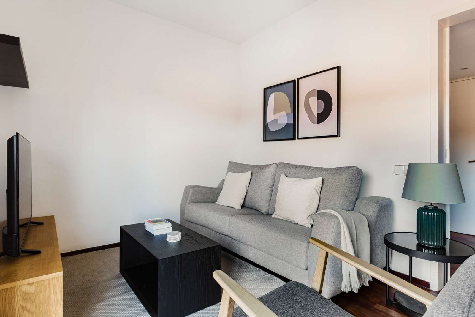 Sala d'estar de Apartament per a compartir en  Barcelona Capital amb Aire condicionat, Calefacció i Terrassa