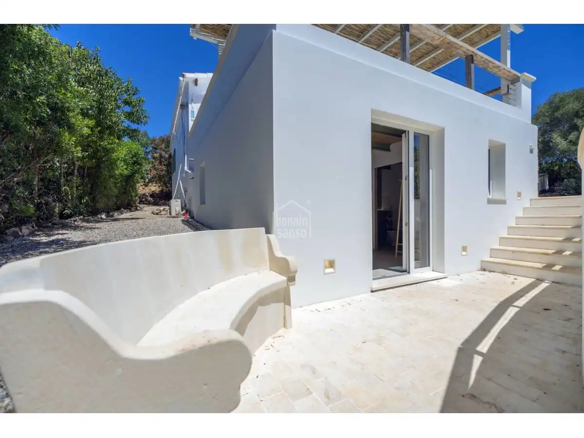 Terraza de Casa o chalet en venta en Sant Lluís con Jardín privado, Terraza y Piscina
