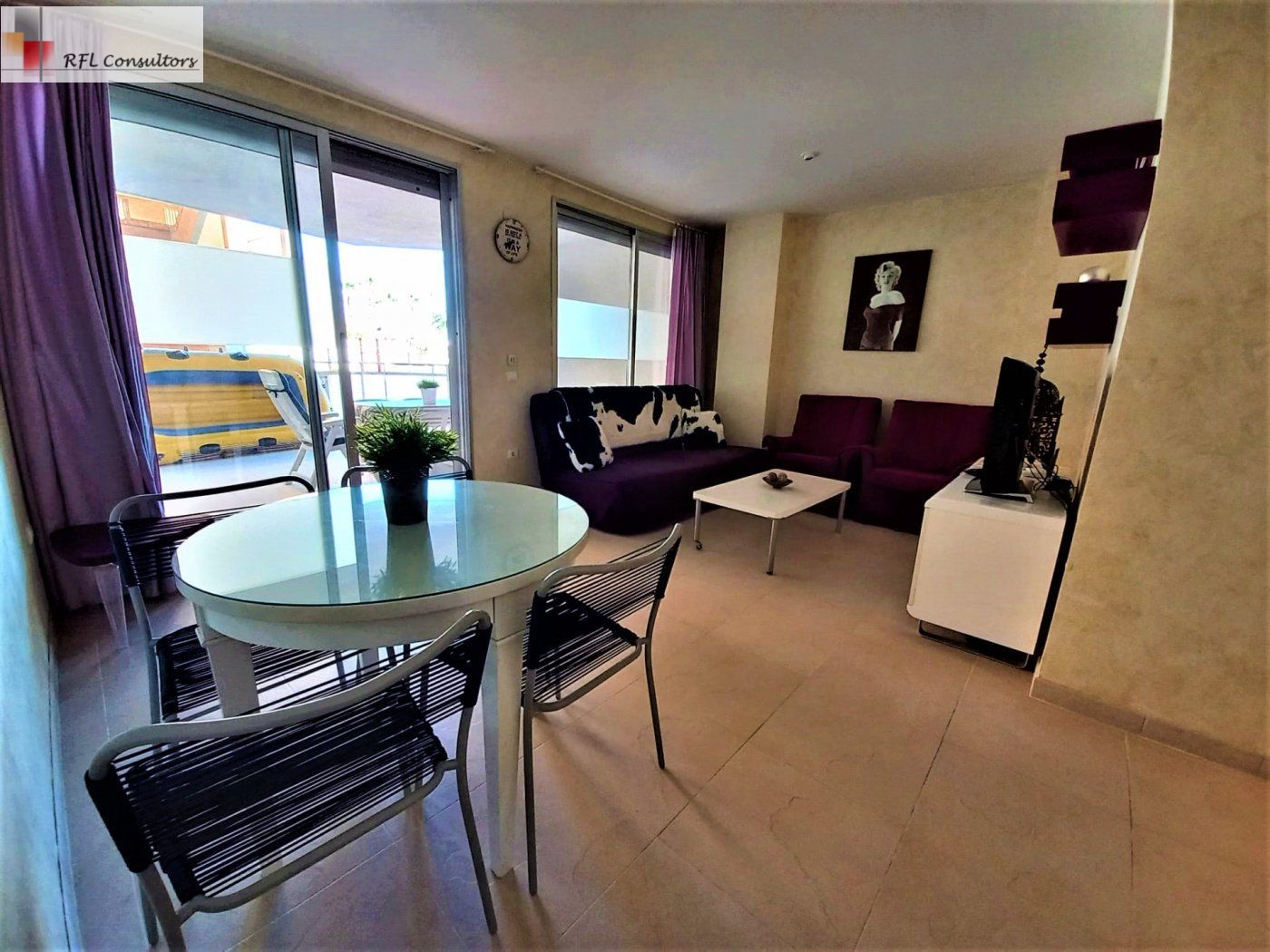 Sala d'estar de Planta baixa en venda en Oropesa del Mar / Orpesa amb Aire condicionat, Terrassa i Moblat