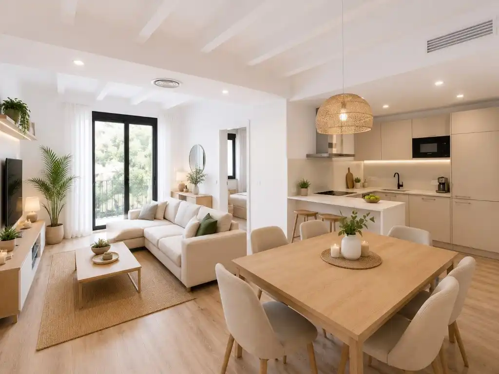 Wohnzimmer von Wohnung zum Verkauf in Vilafranca del Penedès mit Klimaanlage, Heizung und Ofen