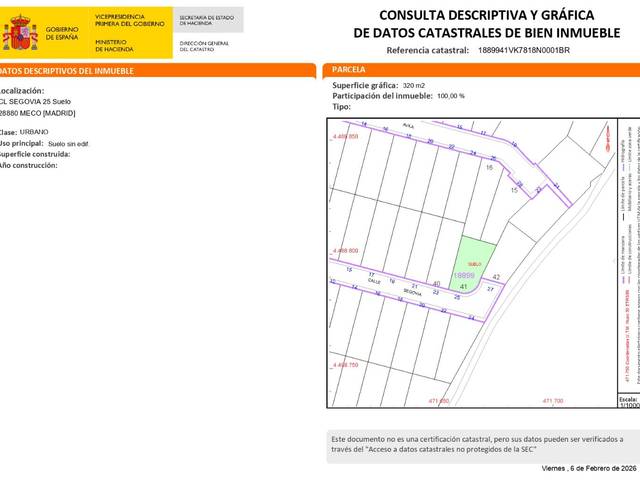 Terreno residencial en Venta en Calle Segovia, 25 en Urb. Belvalle