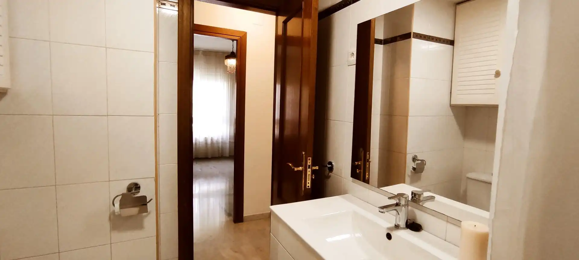 Baño de Apartamento de alquiler en Málaga con Jardín privado