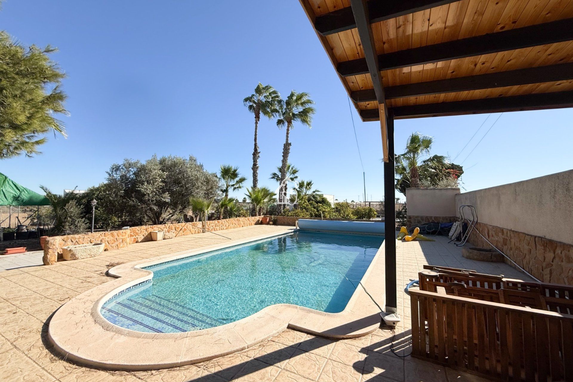 Piscina de Casa o xalet de lloguer en Pilar de la Horadada amb Aire condicionat, Jardí privat i Terrassa
