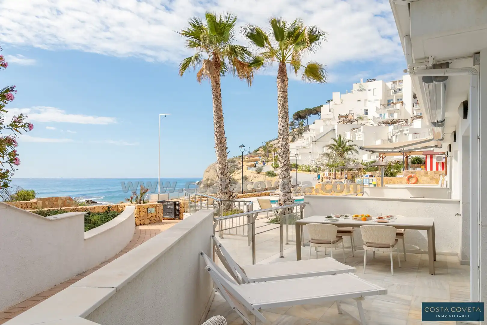 Terrasse von Erdgeschoss zum Verkauf in El Campello mit Klimaanlage, Heizung und Terrasse