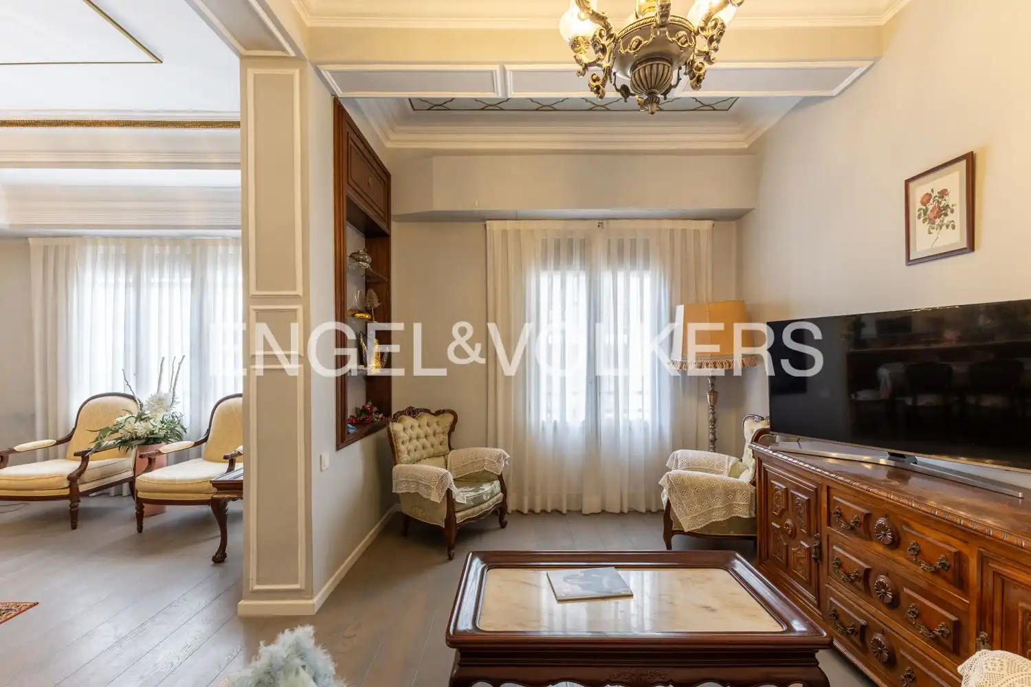 Wohnzimmer von Wohnung zur Miete in Valencia mit Heizung