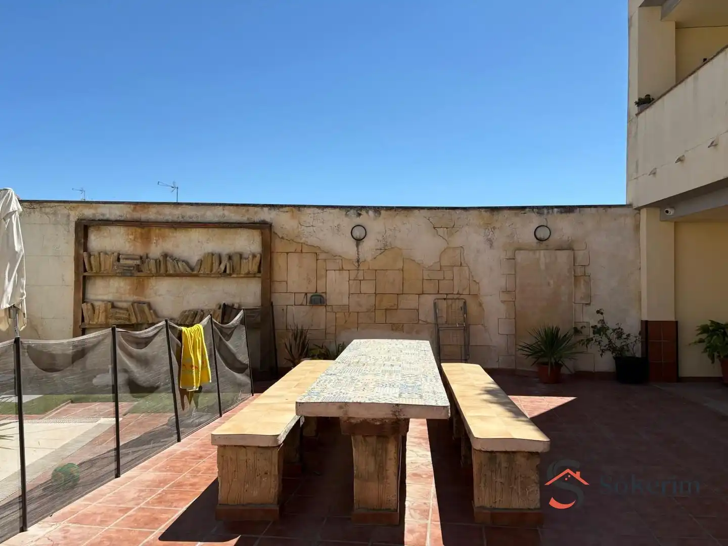 Terrasse von Wohnung zum Verkauf in Alcabón mit Klimaanlage, Heizung und Privatgarten