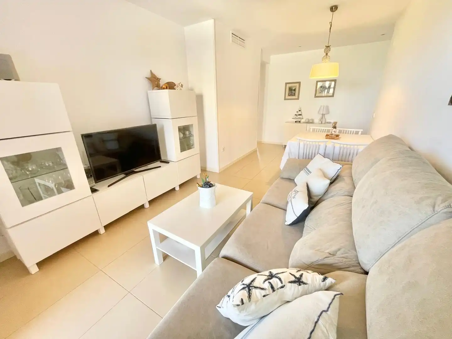 Sala de estar de Apartamento de alquiler en Pilar de la Horadada con Piscina, Amueblado y Lavadora