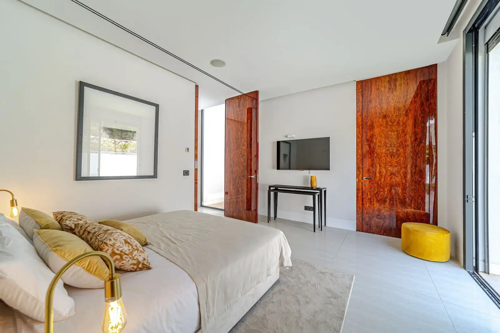 Schlafzimmer von Haus oder Chalet zur Miete in Marbella mit Klimaanlage, Privatgarten und Terrasse
