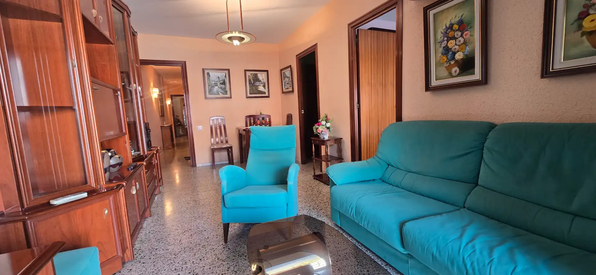 Sala de estar de Piso en venta en Santa Coloma de Gramenet con Aire acondicionado, Calefacción y Horno