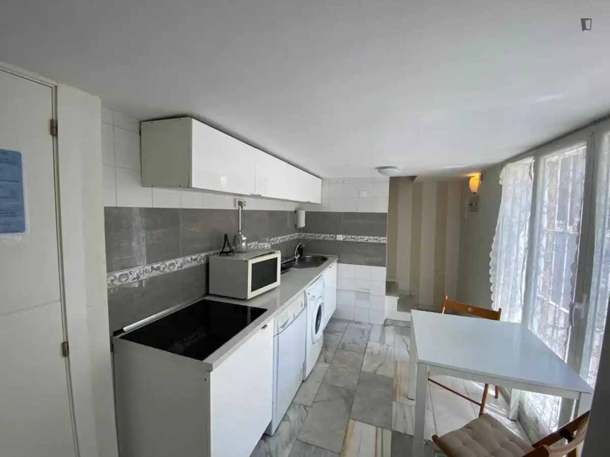Cocina de Estudio de alquiler en Madrid con Aire acondicionado, Calefacción y Amueblado