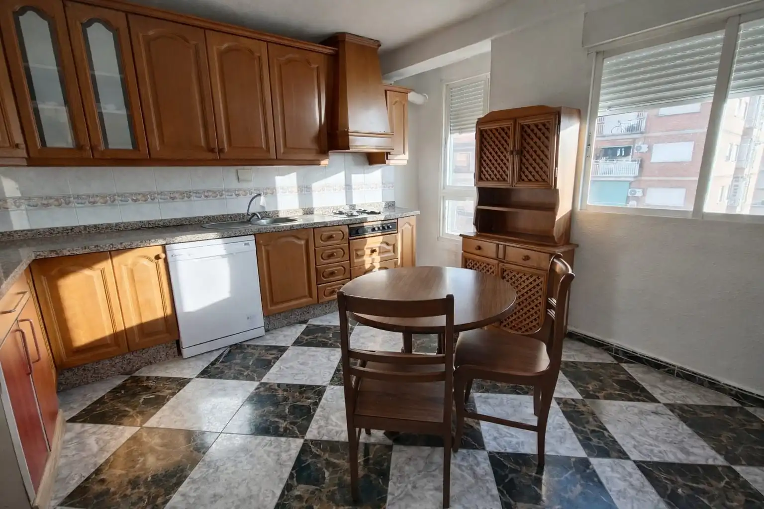 Kitchen of Flat for sale in Granada  with Air Conditioner, Terrace and Furnished