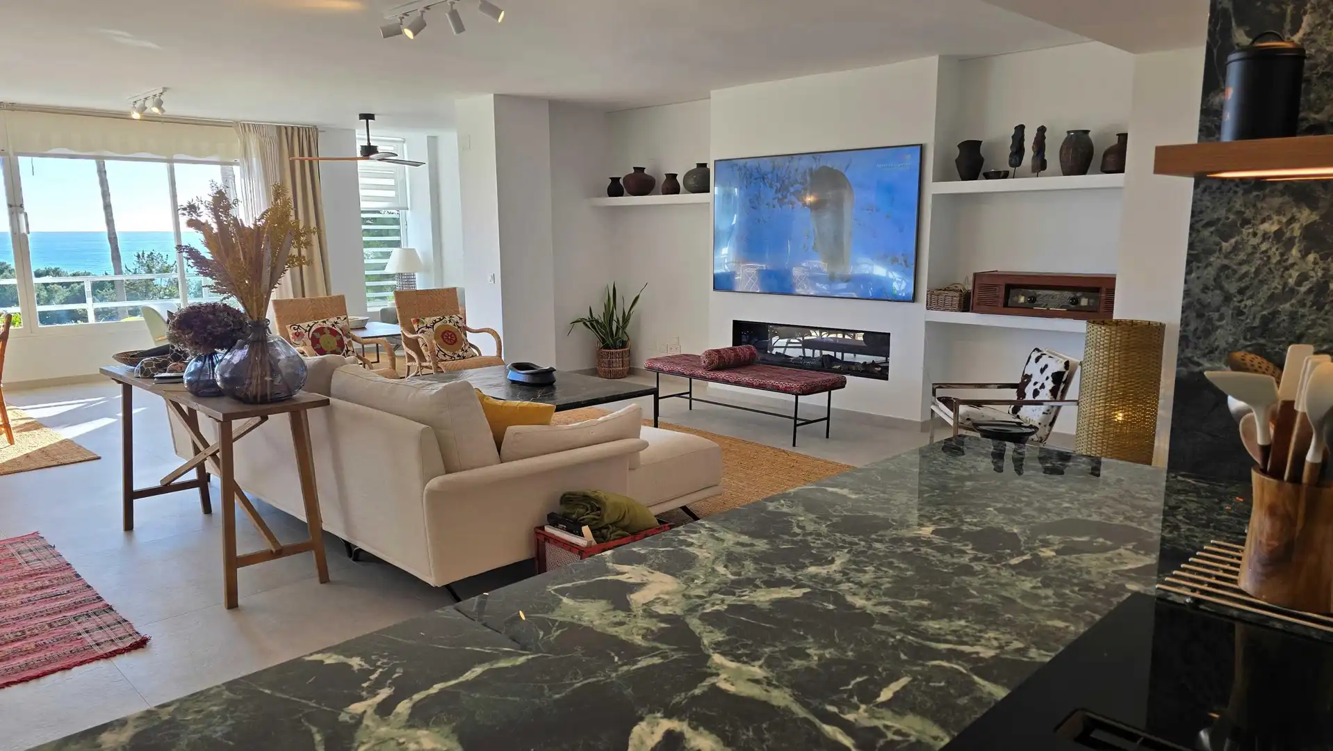 Living room of Apartments for rent in Marbella  with Air Conditioner, Heating and Furnished
