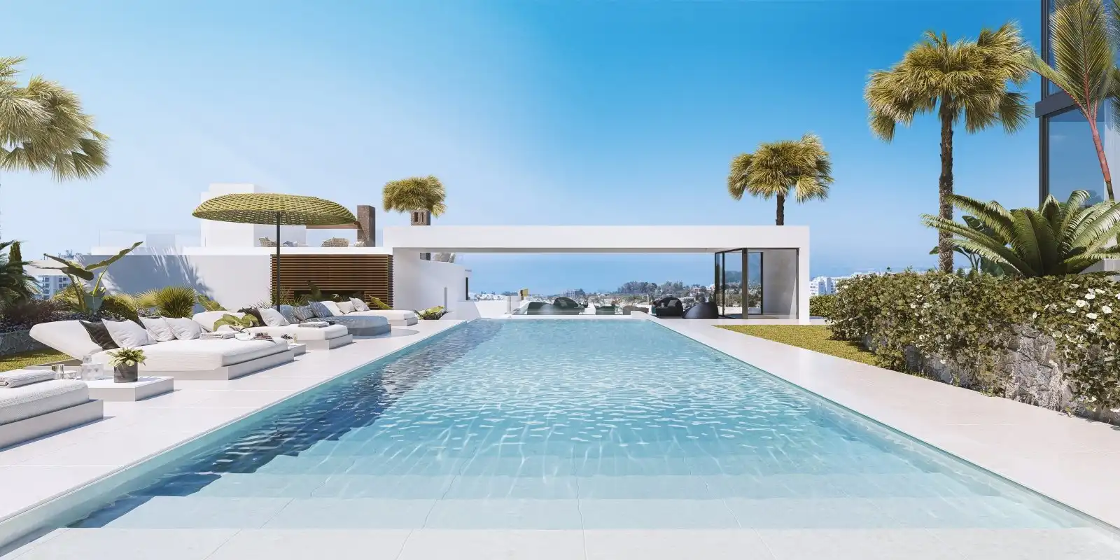 Swimming pool of Houses for sale in Marbella  with Air Conditioner, Private garden and Terrace