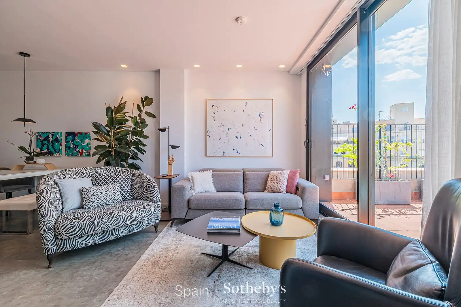Sala d'estar de Àtic en venda en Barcelona amb Aire condicionat, Calefacció i Terrassa
