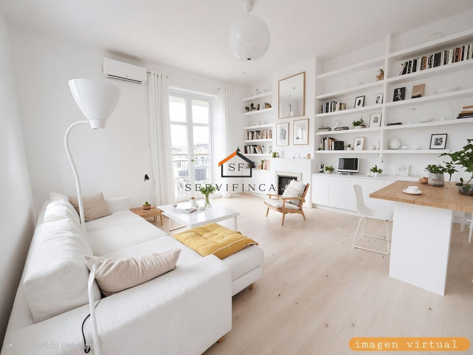 Living room of Flat for sale in  Madrid Capital  with Heating, Private garden and Balcony