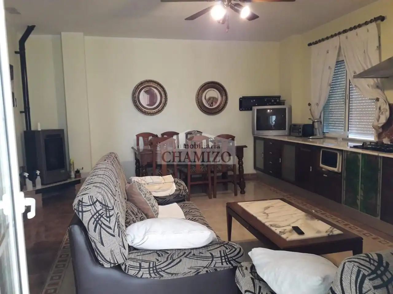 Sala de estar de Casa o chalet en venta en Villar de Rena con Aire acondicionado, Calefacción y Jardín privado