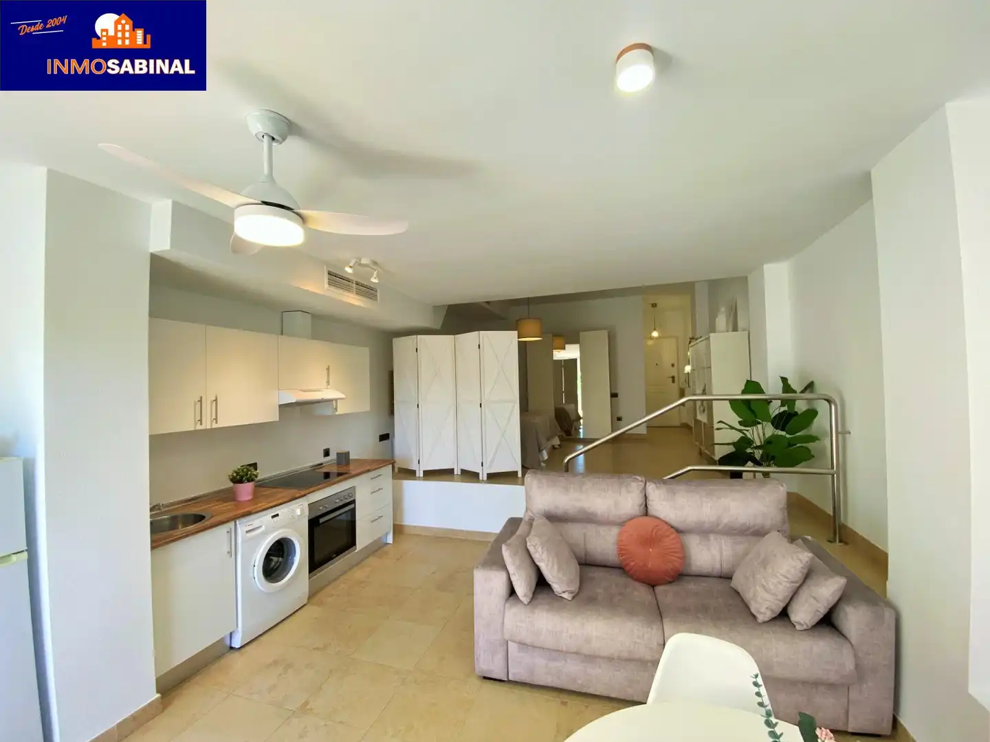 Sala d'estar de Estudi en venda en Vícar amb Aire condicionat, Jardí privat i Terrassa