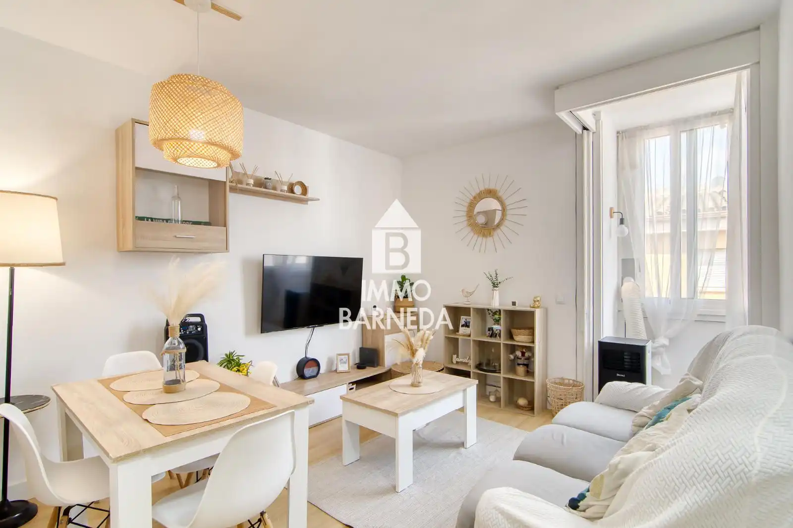 Living room of Flat for sale in Roses  with Parquet flooring and Furnished