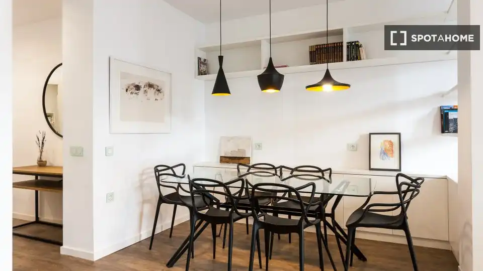Dining room of Flat for rent in Valencia  with Air Conditioner, Heating and Furnished