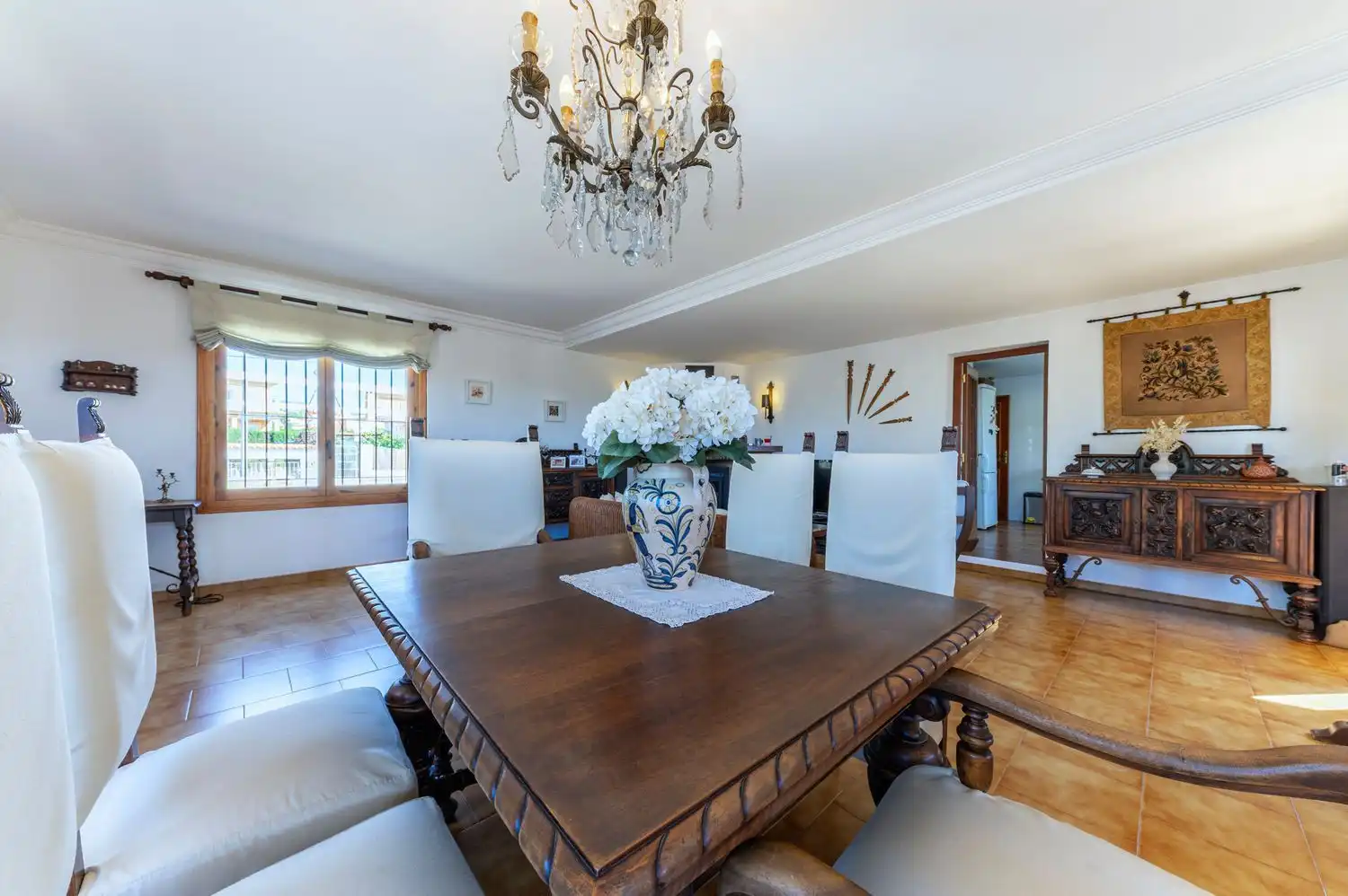 Comedor de Casa o chalet en venta en Villajoyosa / La Vila Joiosa con Jardín privado, Terraza y Piscina comunitaria
