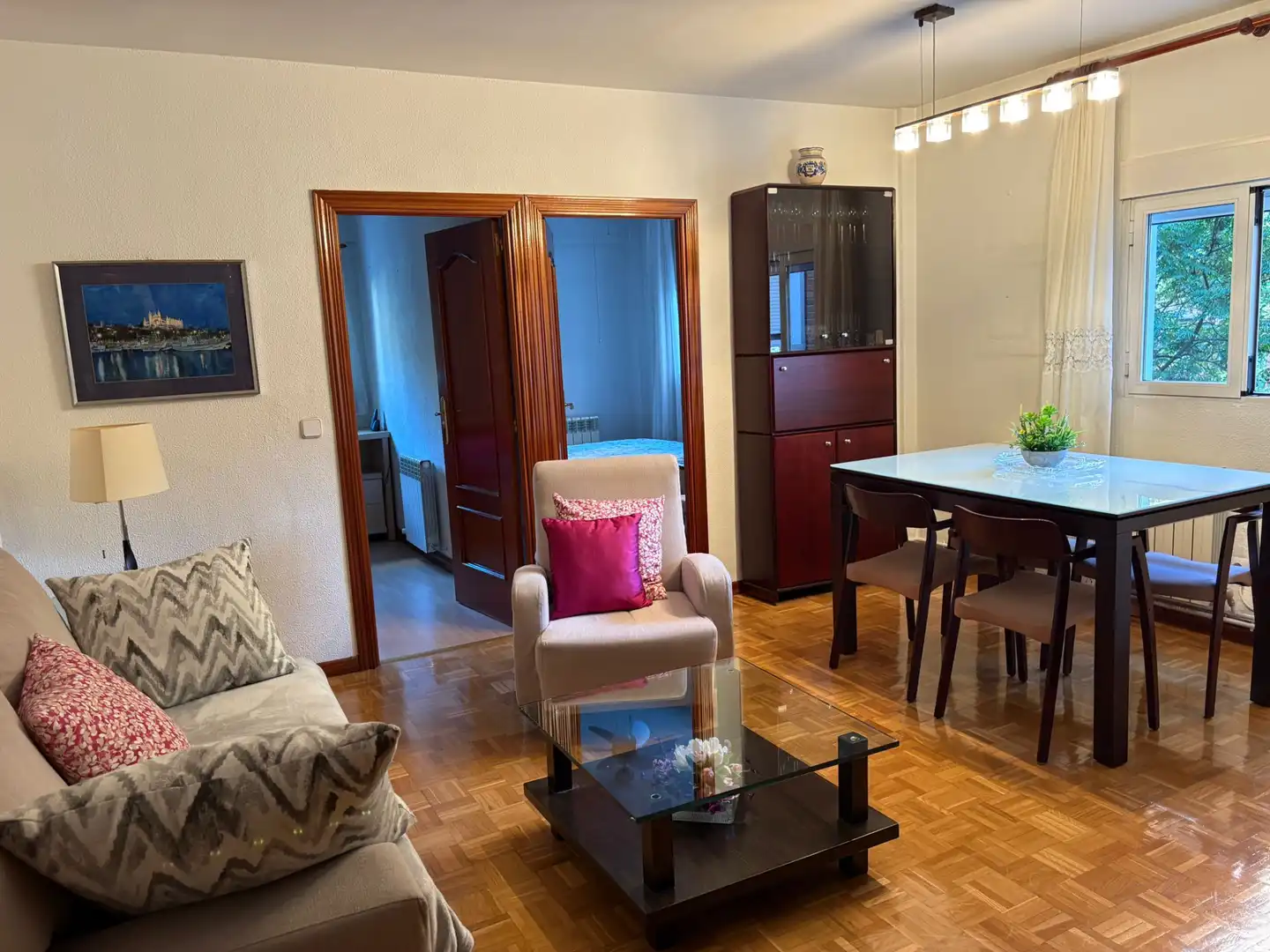 Sala d'estar de Pis de lloguer en Madrid amb Aire condicionat, Calefacció i Parquet