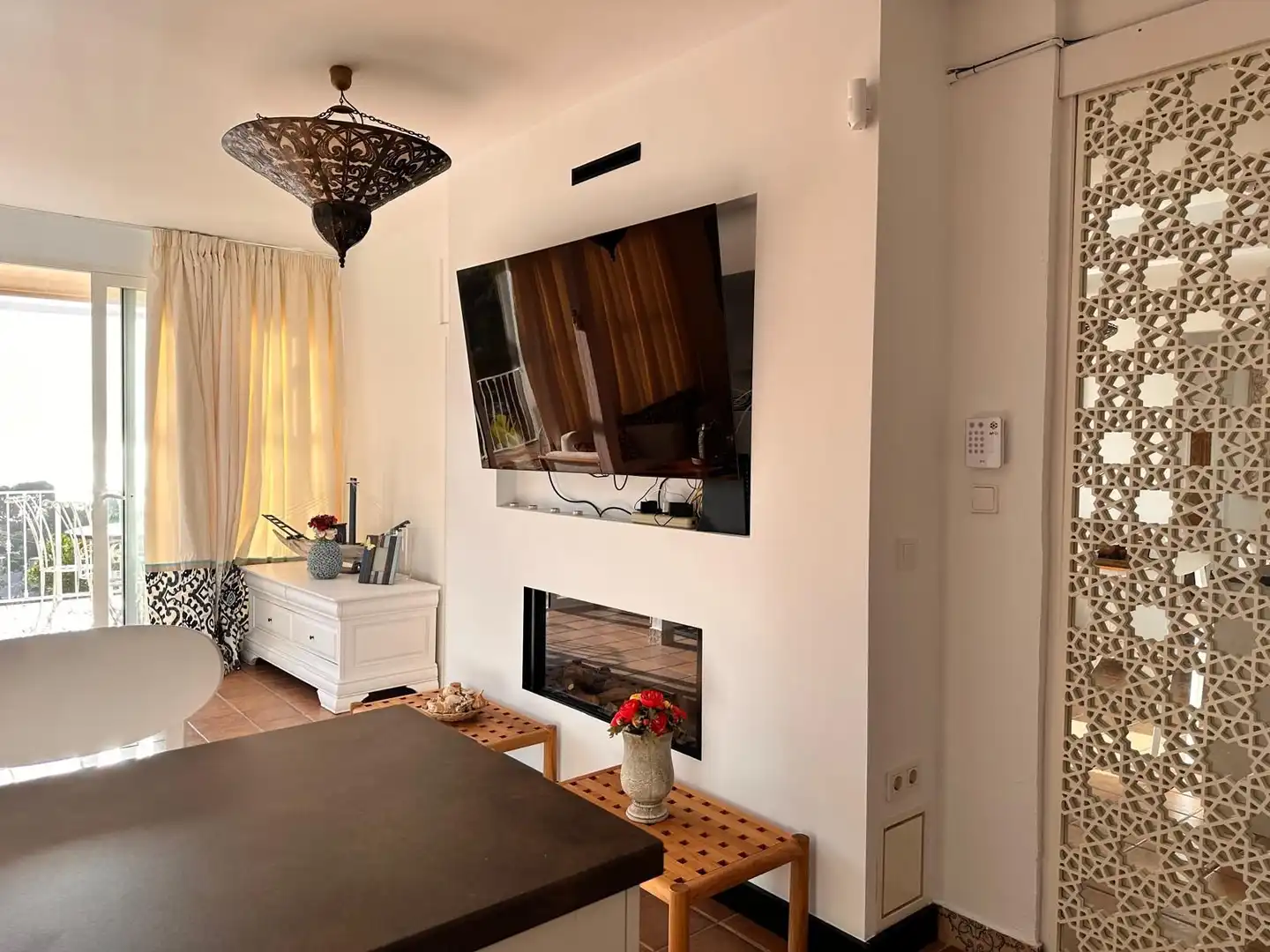 Sala de estar de Casa o chalet de alquiler en Altea con Aire acondicionado, Calefacción y Jardín privado