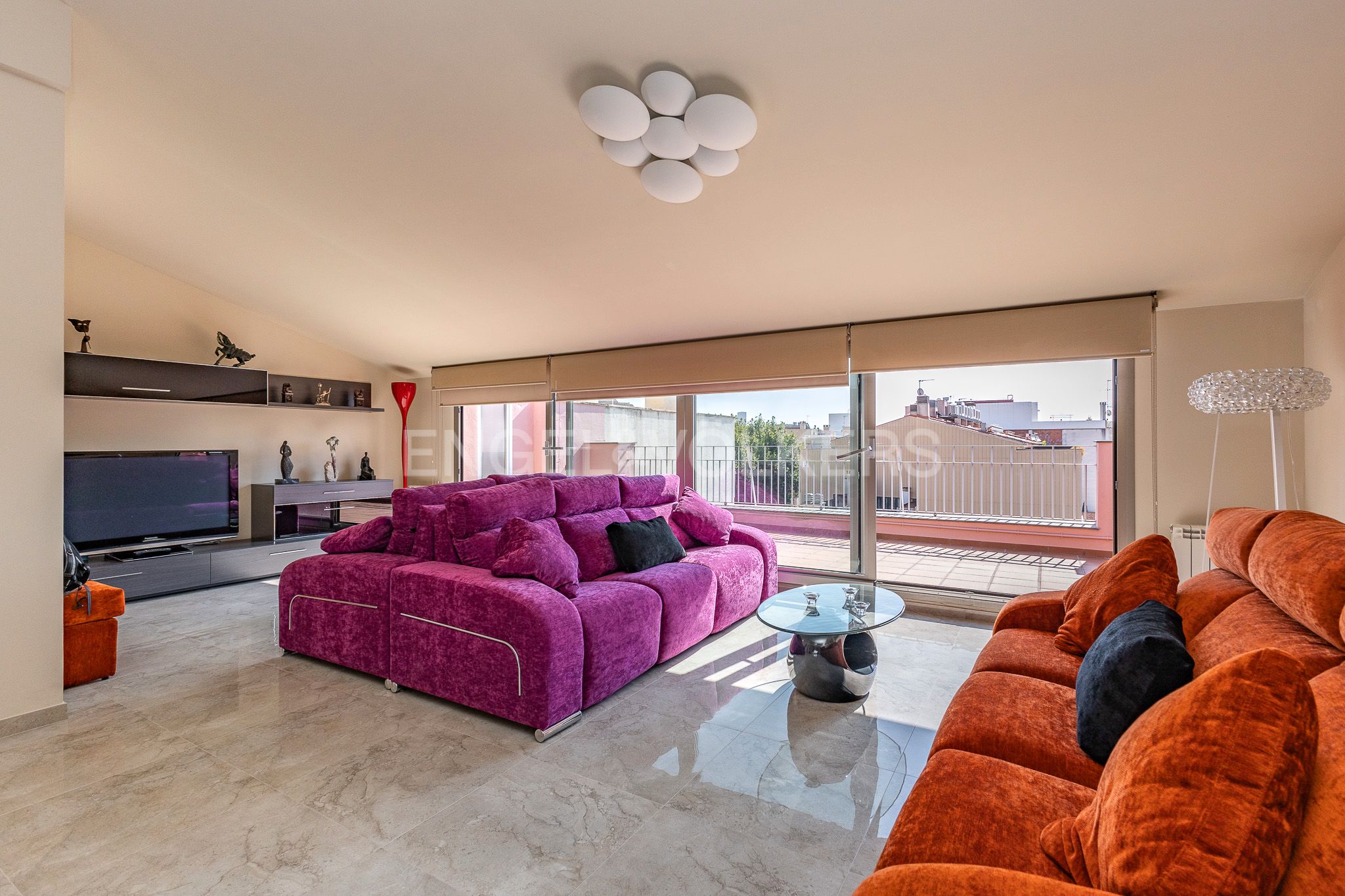 Sala d'estar de Dúplex de lloguer en Mataró amb Aire condicionat, Calefacció i Parquet