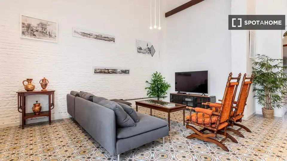 Sala de estar de Piso de alquiler en Valencia con Aire acondicionado, Calefacción y Amueblado