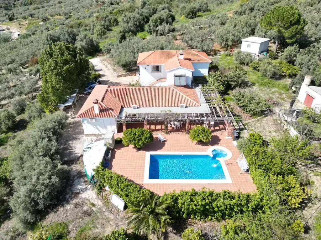 Vista exterior de Finca rústica en venta en Periana con Aire acondicionado, Jardín privado y Terraza