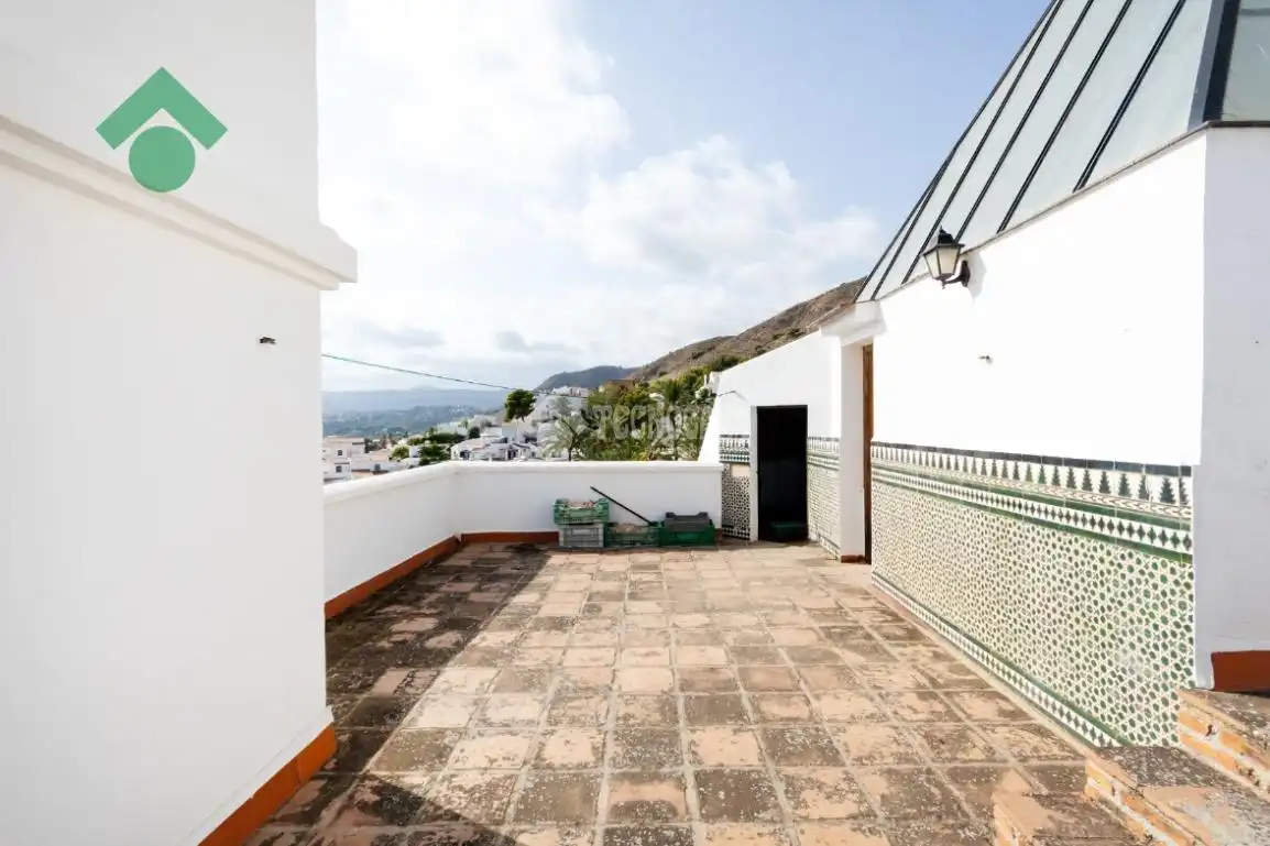 Terraza de Casa adosada en venta en Nerja con Jardín privado