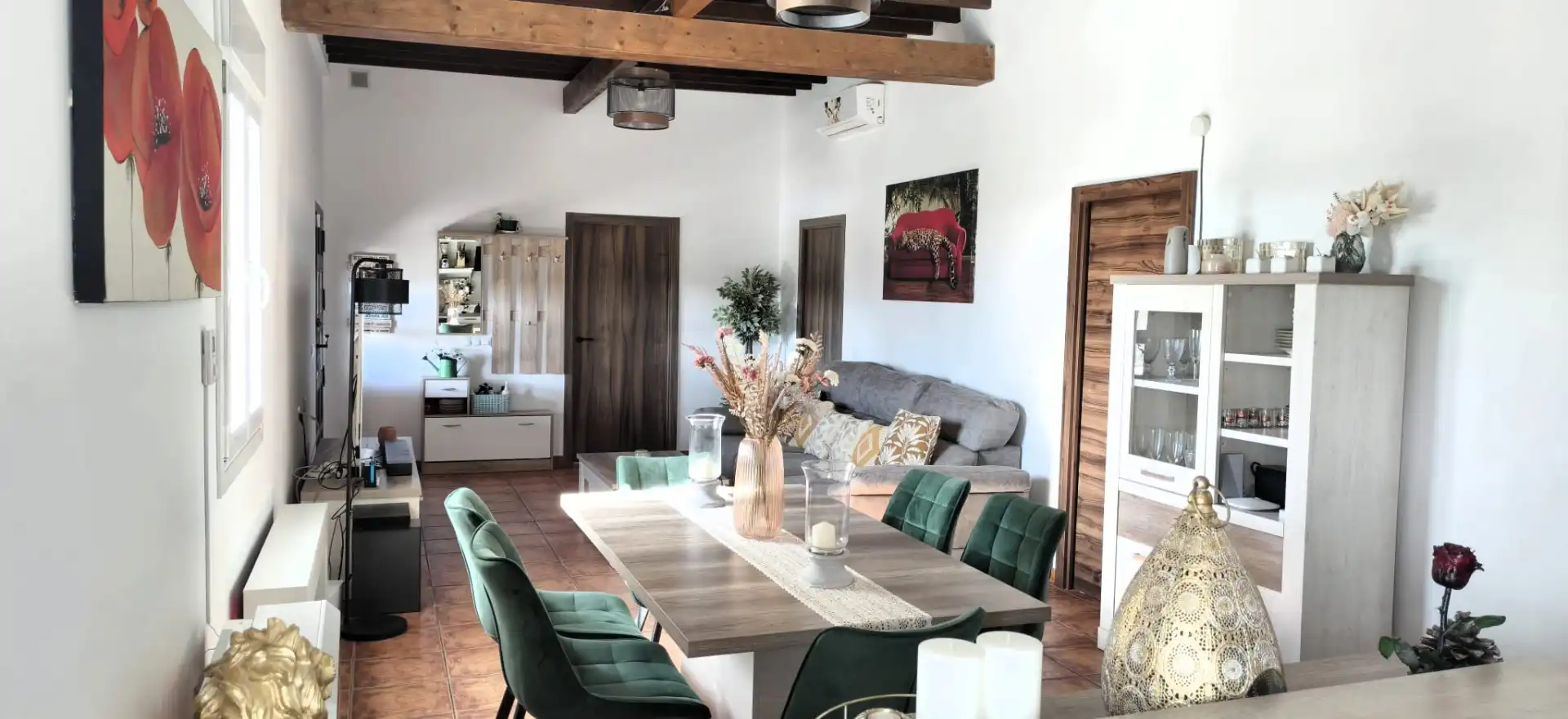 Menjador de Casa o xalet en venda en Pechina amb Aire condicionat, Jardí privat i Terrassa