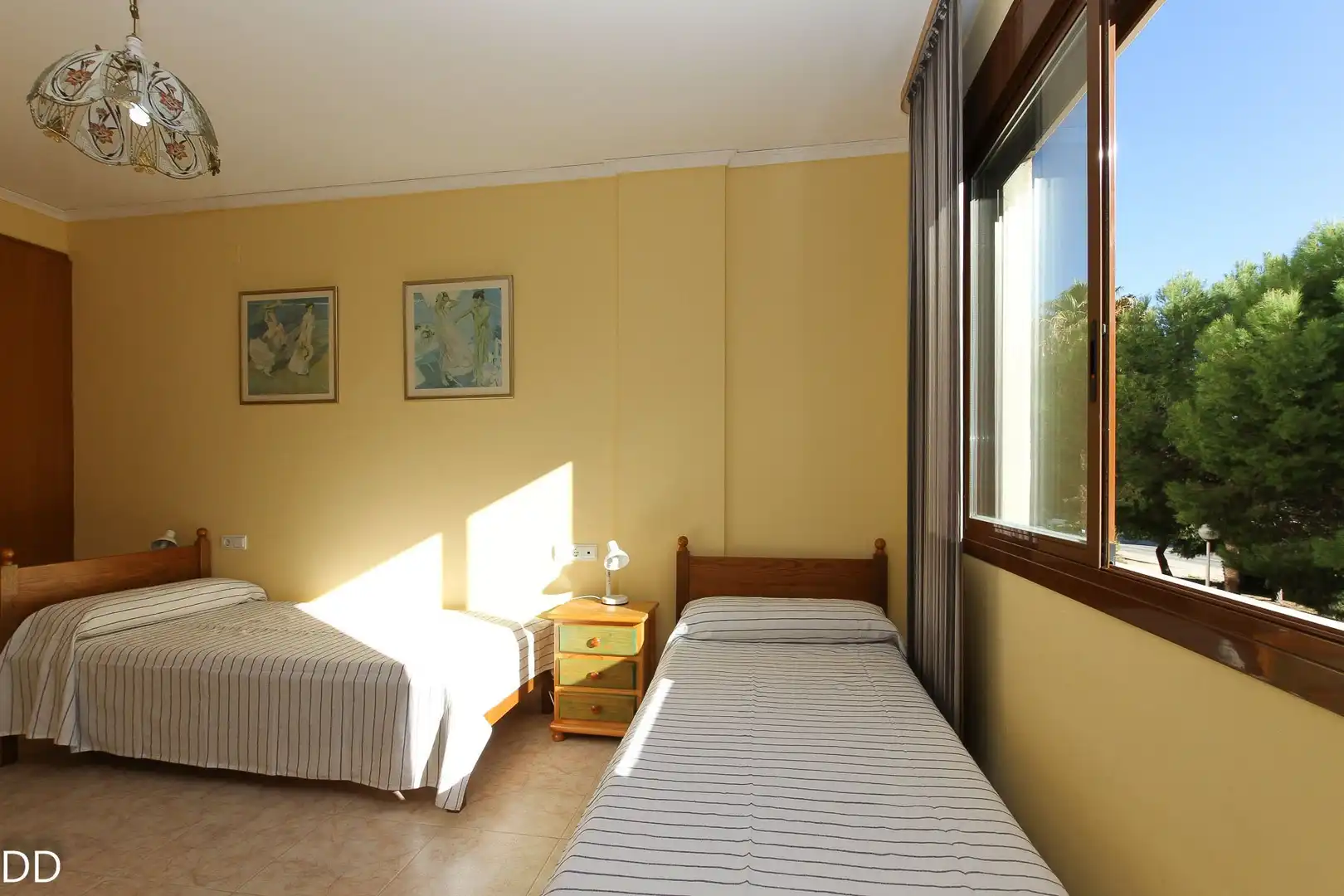 Dormitori de Apartament de lloguer en Dénia amb Jardí privat, Terrassa i Piscina
