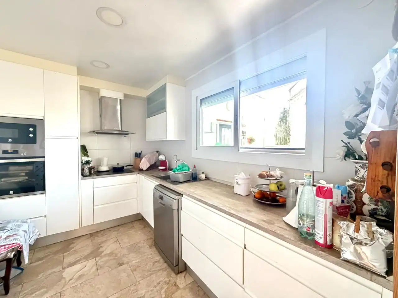 Kitchen of Flat for sale in Mataró  with Air Conditioner, Terrace and Furnished