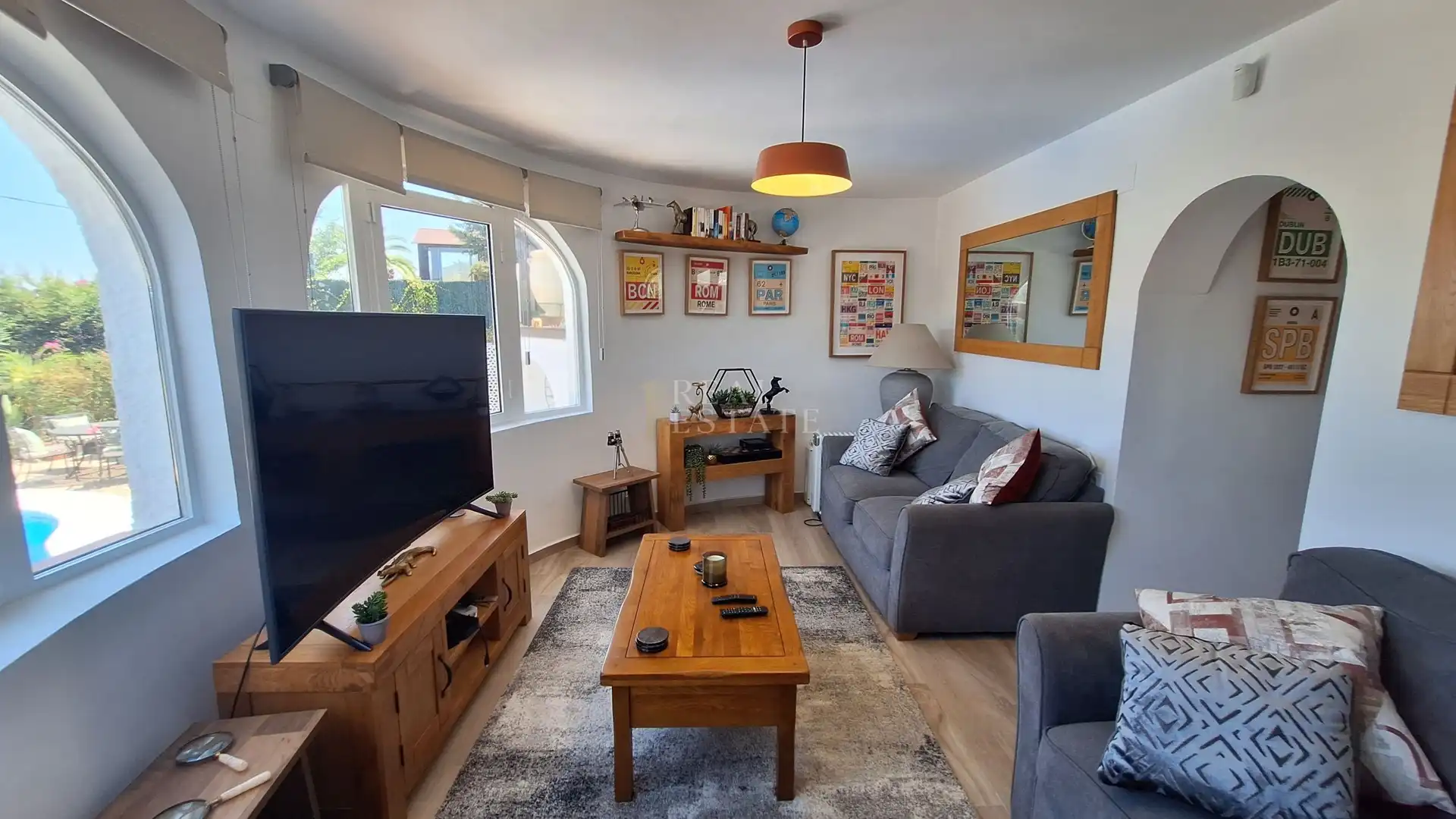 Sala d'estar de Casa o xalet en venda en Benidoleig amb Aire condicionat, Terrassa i Traster