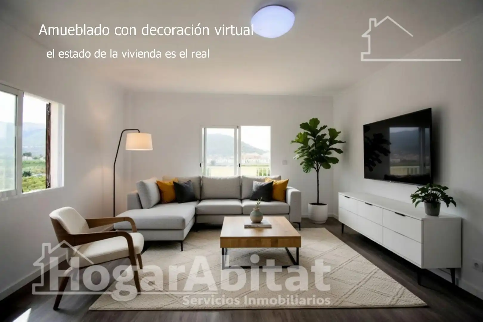 Sala d'estar de Àtic en venda en Dénia amb Calefacció, Jardí privat i Terrassa