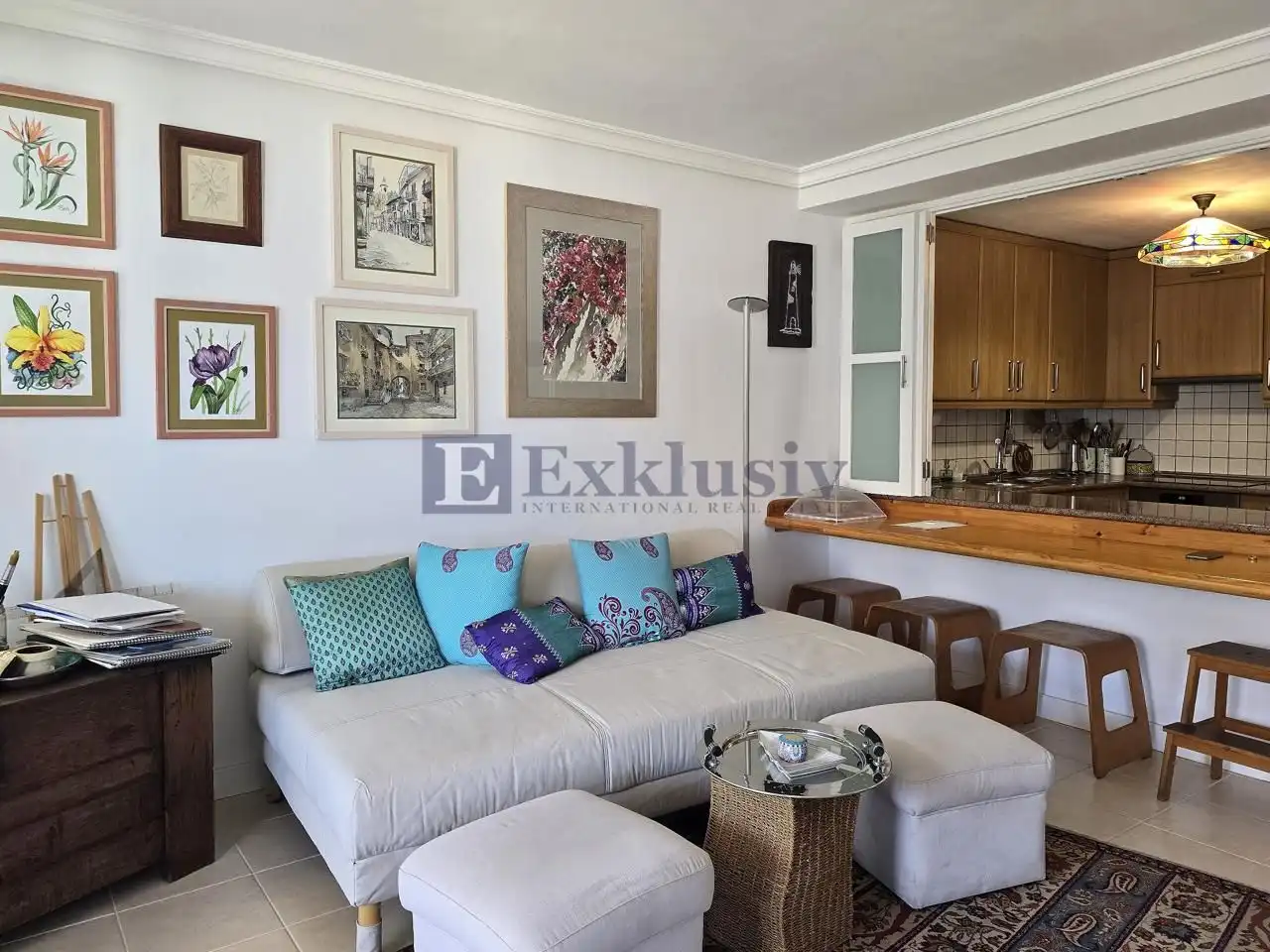 Sala de estar de Piso en venta en Santiago del Teide con Terraza y Piscina comunitaria