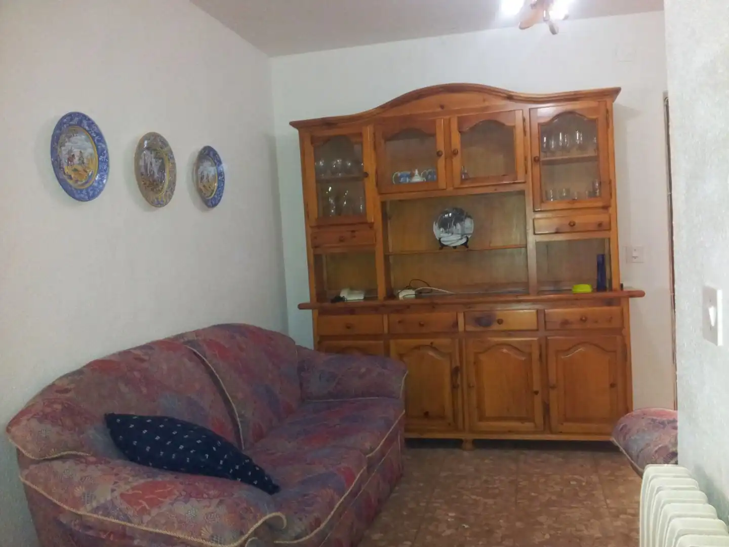 Sala d'estar de Casa o xalet en venda en Santa María de Huerta amb Calefacció, Moblat i Forn