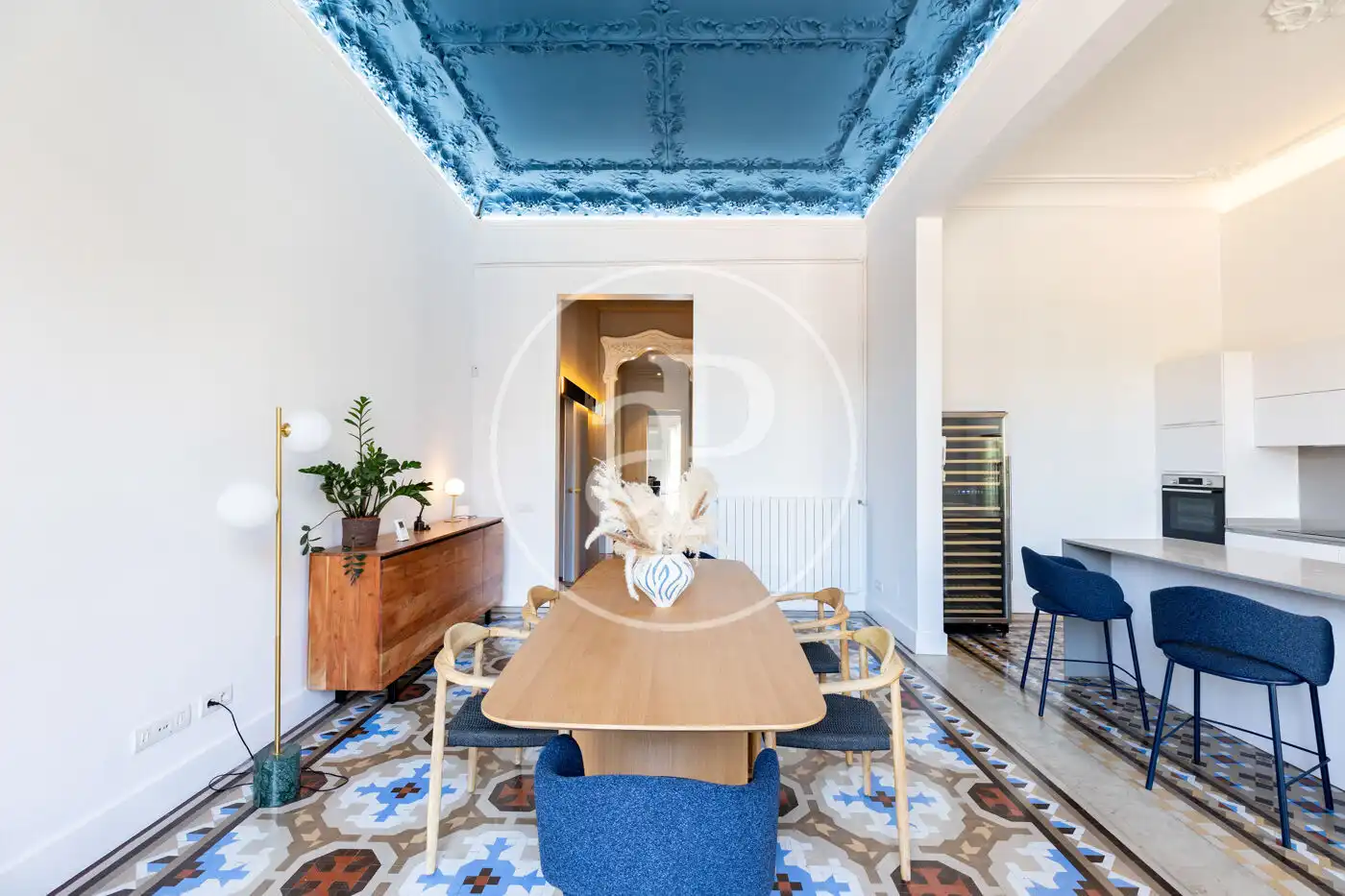 Esszimmer von Wohnung zur Miete in Barcelona mit Klimaanlage, Heizung und Möbliert