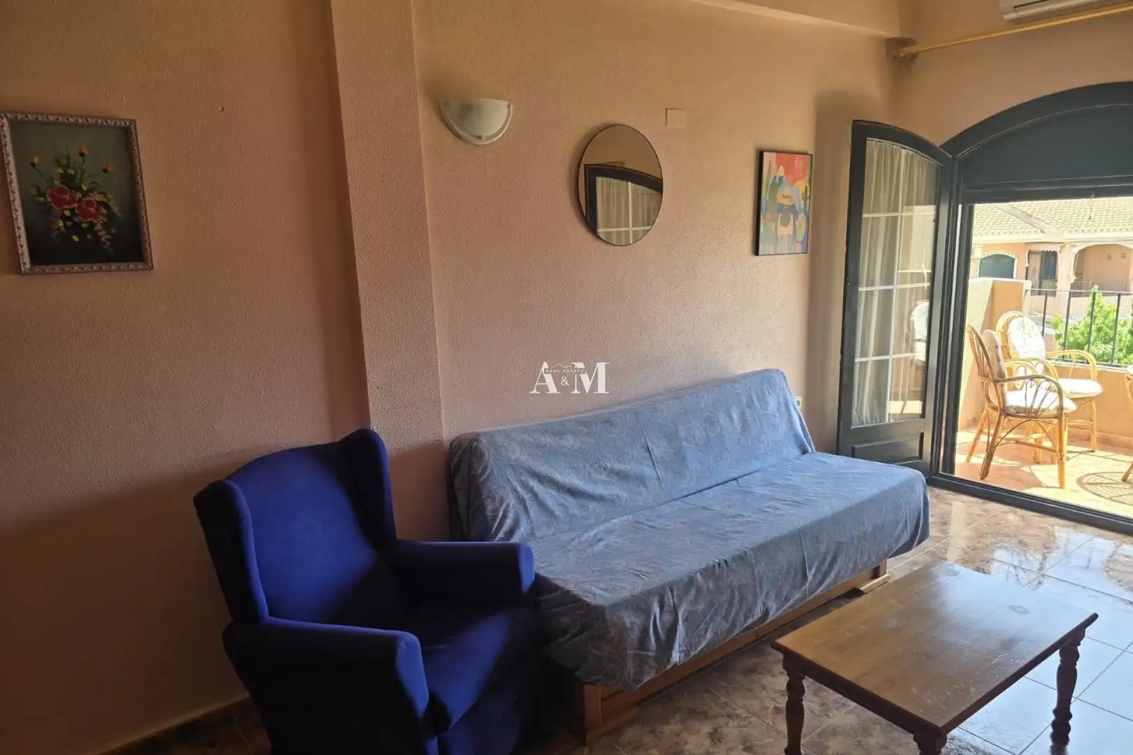 Wohnzimmer von Wohnung zur Miete in Los Alcázares mit Klimaanlage, Heizung und Terrasse