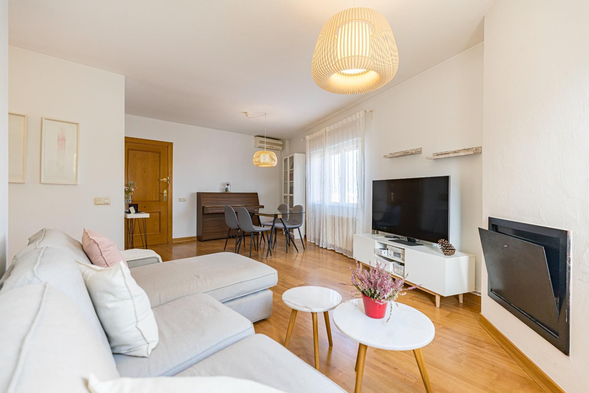 Living room of Flat for sale in  Murcia Capital  with Air Conditioner, Private garden and Storage room