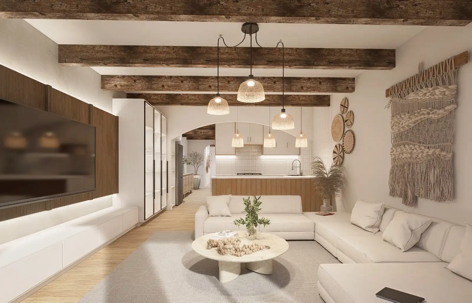 Sala de estar de Piso en venta en Vilanova i la Geltrú con Aire acondicionado, Calefacción y Jardín privado