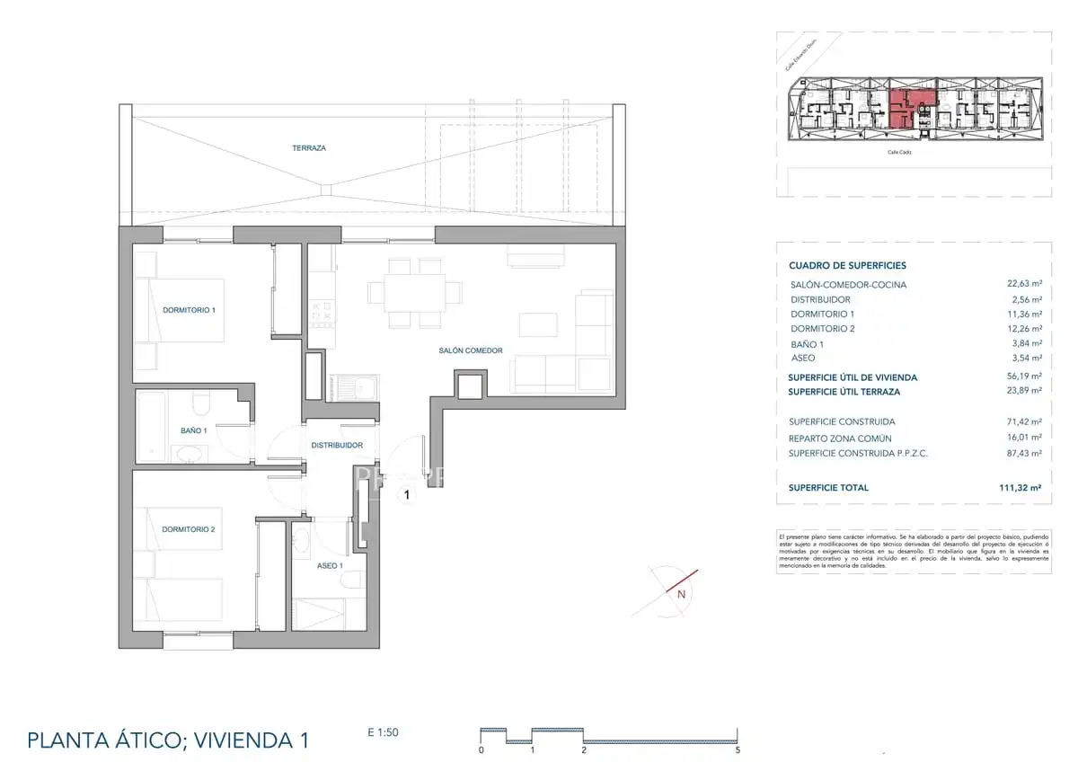 Attique avec ascenseur à vendre à Calle Cádiz, imagen 5