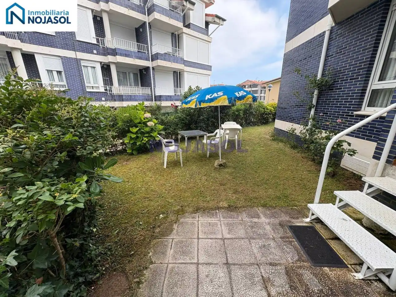 Terraza de Apartamento de alquiler en Noja con Calefacción, Jardín privado y Terraza