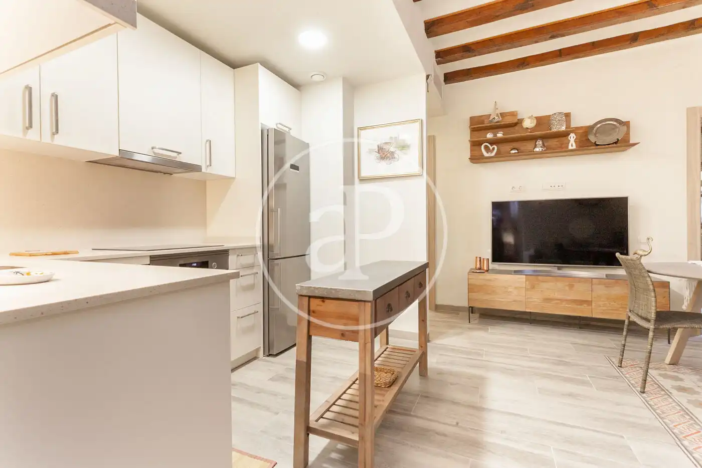 Kitchen of Flat for rent in Barcelona  with Air Conditioner, Heating and Furnished
